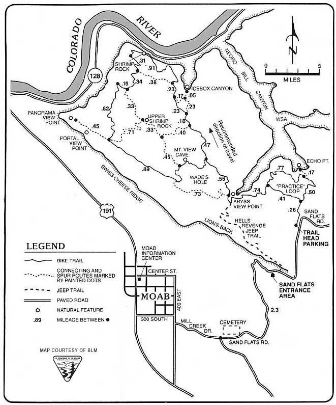 Slickrock Bicycle Trail Map