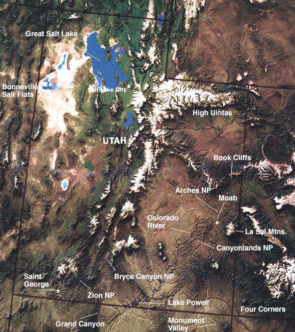 Utah Relief Map [124K]